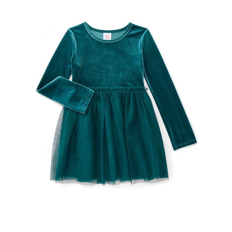 Wonder Nation Girls Velour Tutu Dress with Long Sleeves Sizes 4-18 & Plus