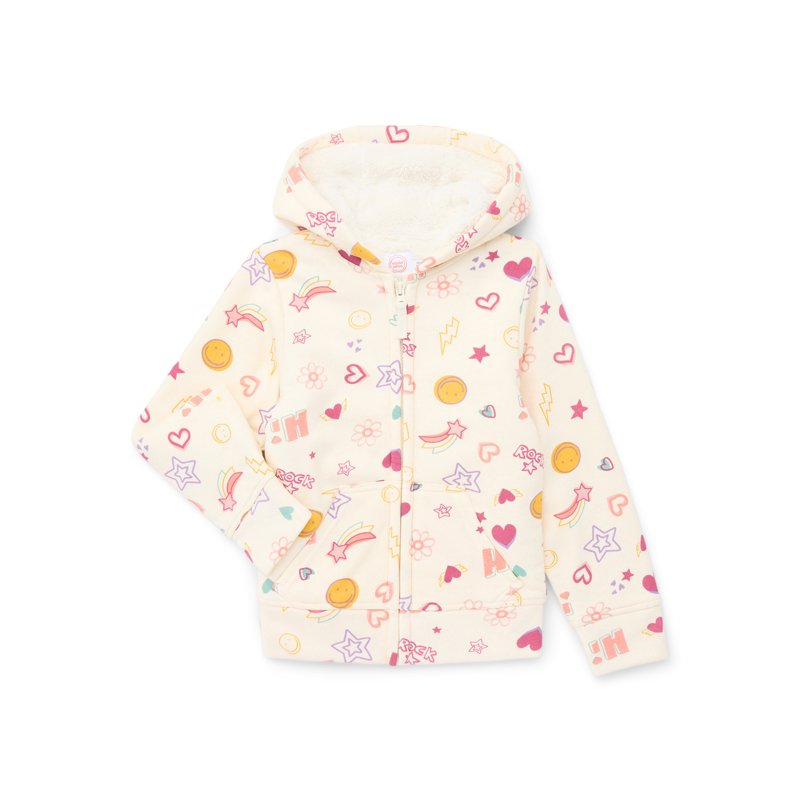 Wonder Nation Kids Tough Fully Lined Zip Hoodie Jacket Sizes 4-18 & Plus