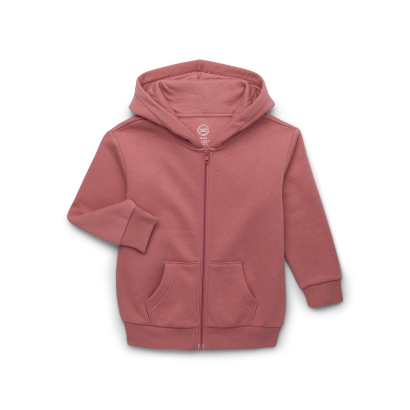 Wonder Nation Kids Unisex Fleece Full Zip Hoodie Sizes 4-18 & Husky