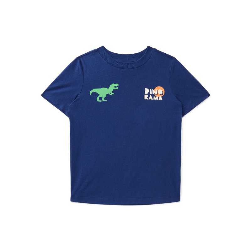 Wonder Nation Little Boys Dino Graphic Tee with Short Sleeves Sizes 4-10