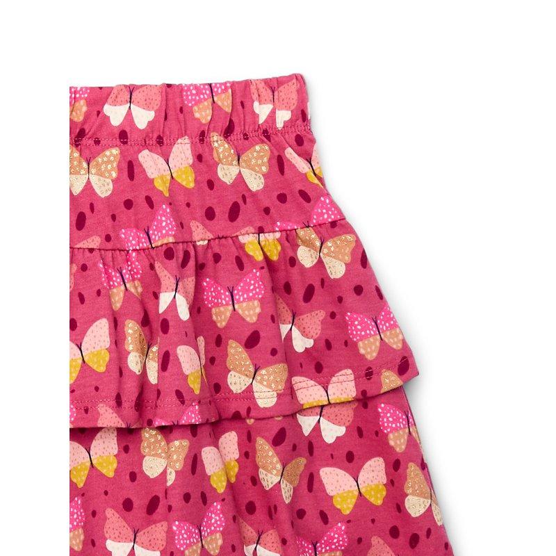 Wonder Nation Little Girls 2-Piece Short Sleeve Graphic Tee And Skirt Set Sizes 4-10