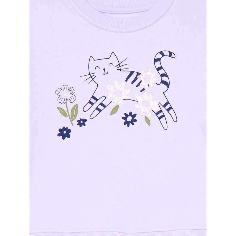 Wonder Nation Little Girls 2-Piece Sweatshirt And Flare Leggings Set Sizes 4-10