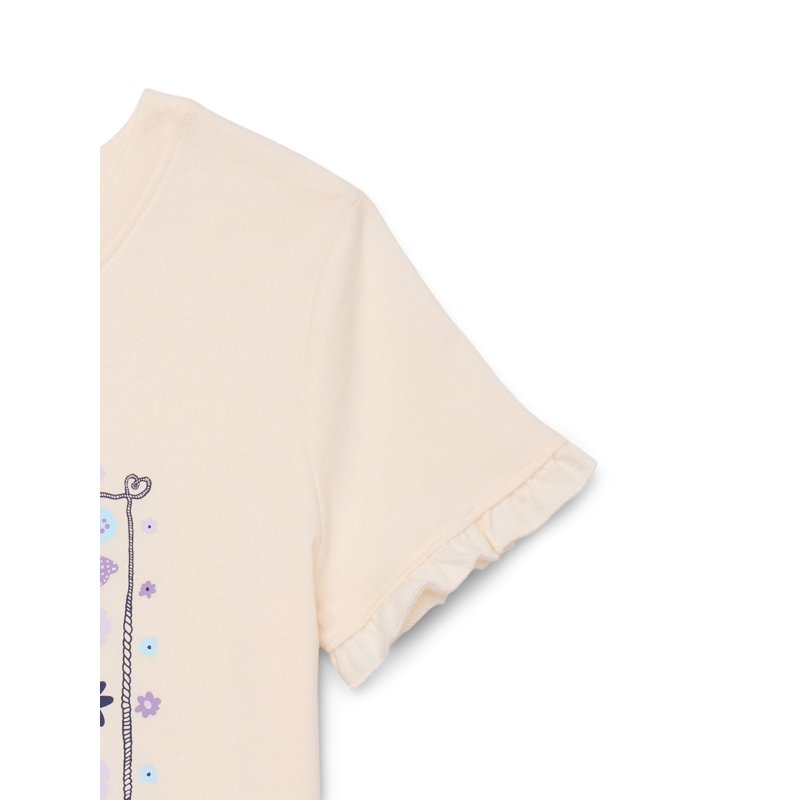 Wonder Nation Little Girls Short Ruffle Sleeve Graphic Tee Sizes 4-10