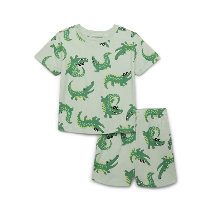 Wonder Nation Toddler Boy Printed Jersey T-Shirt & Shorts Set Sizes 12M-5T