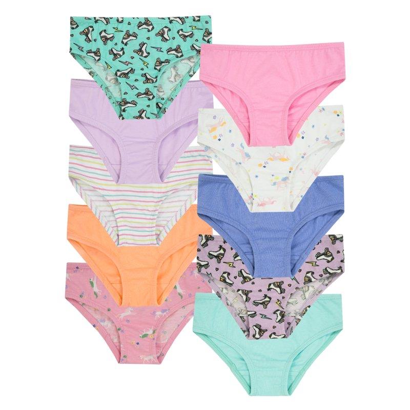 Wonder Nation Toddler Girl's Hipster Underwear 10-Pack Sizes 2T-3T