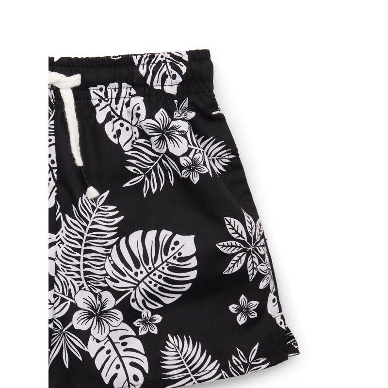 Wonder Nation Toddler Girls Cotton Poplin Print Peplum Top And Short Set 2-Piece Sizes 12M-5T