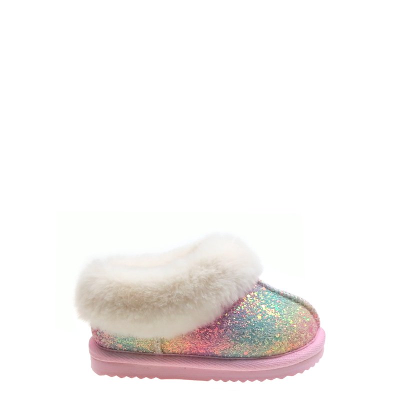 Wonder Nation Toddler Girls Slippers With Faux Fur Trim