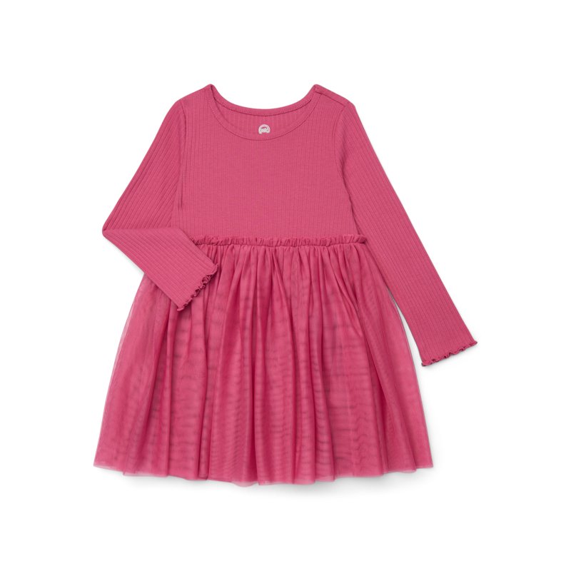 Wonder Nation Toddler Girls Tutu Dress with Long Sleeves Sizes 12M-5T