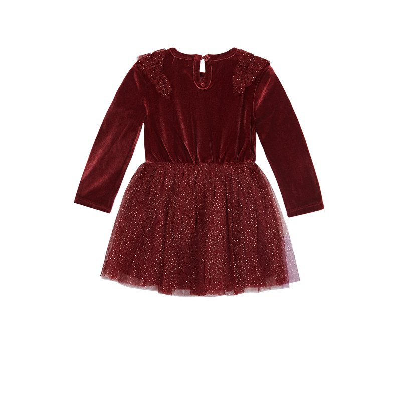 Wonderluxe Baby Girls' Long Sleeve Velvet Dress 3-Piece Set Sizes 0-3M-24M