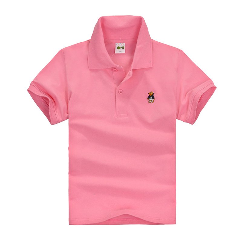 WOYY Infant Boys Short Sleeve Polo Shirt Solid Color School Uniform Top Sizes 18-24M