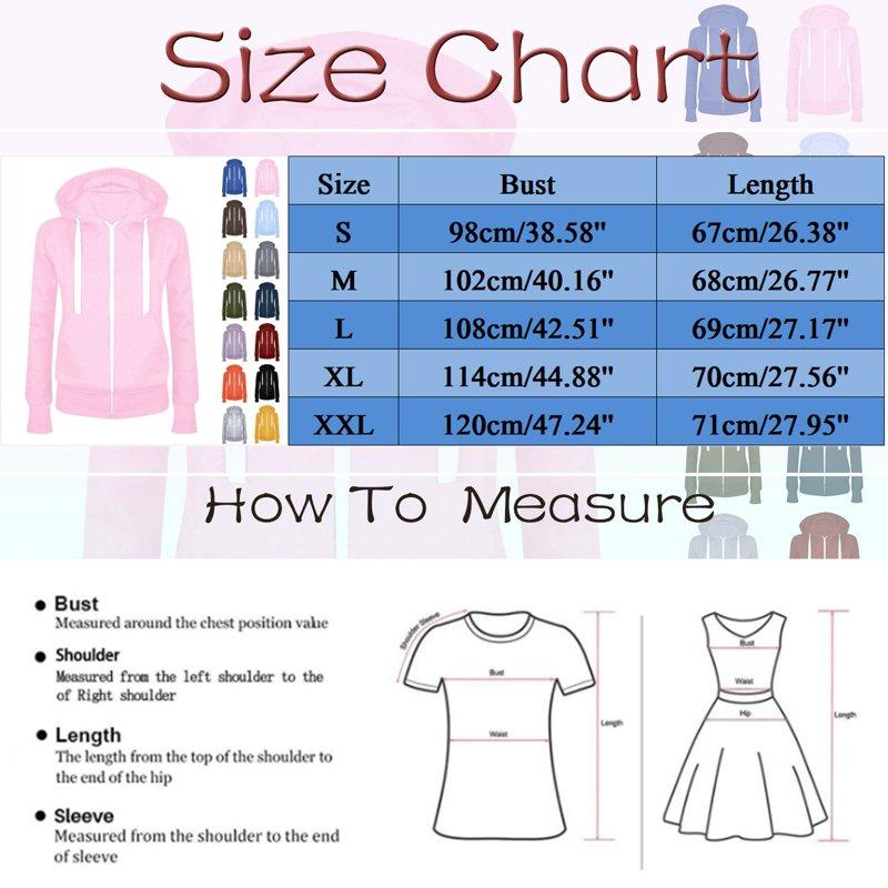 XIAONU Zip Up Hoodie For Women Long Sleeve Drawsting Casual Hooded Sweatshirts Solid Color Plain Cute Hoody With Pocket