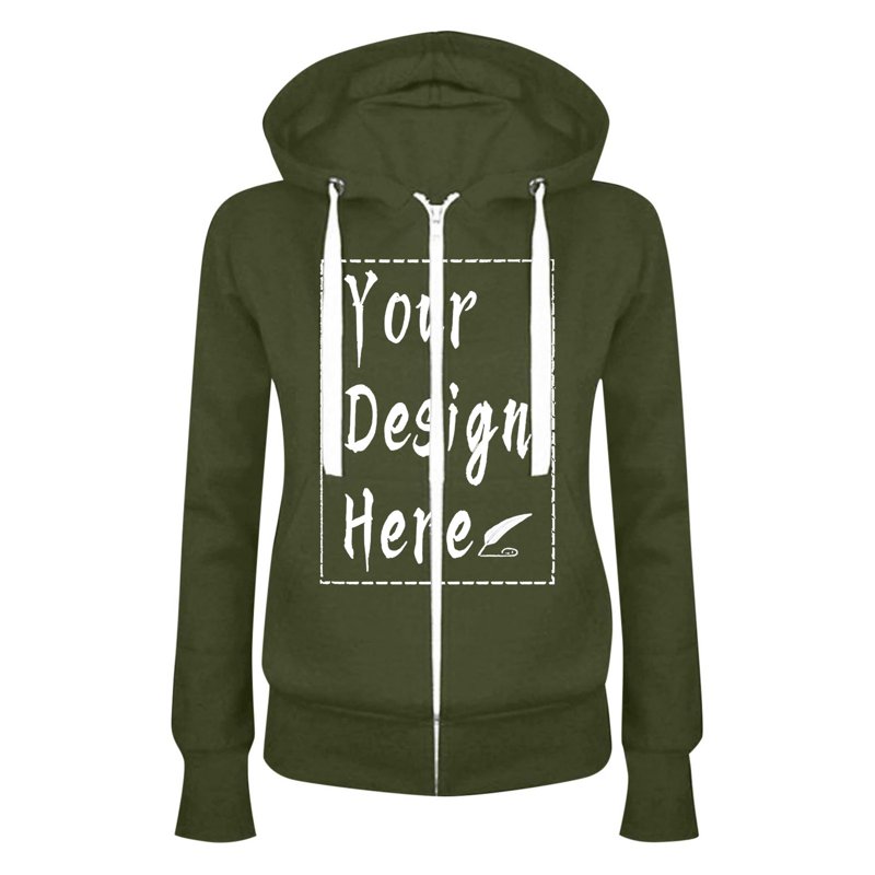 XIAONU Zip Up Hoodie For Women Long Sleeve Drawsting Casual Hooded Sweatshirts Solid Color Plain Cute Hoody With Pocket