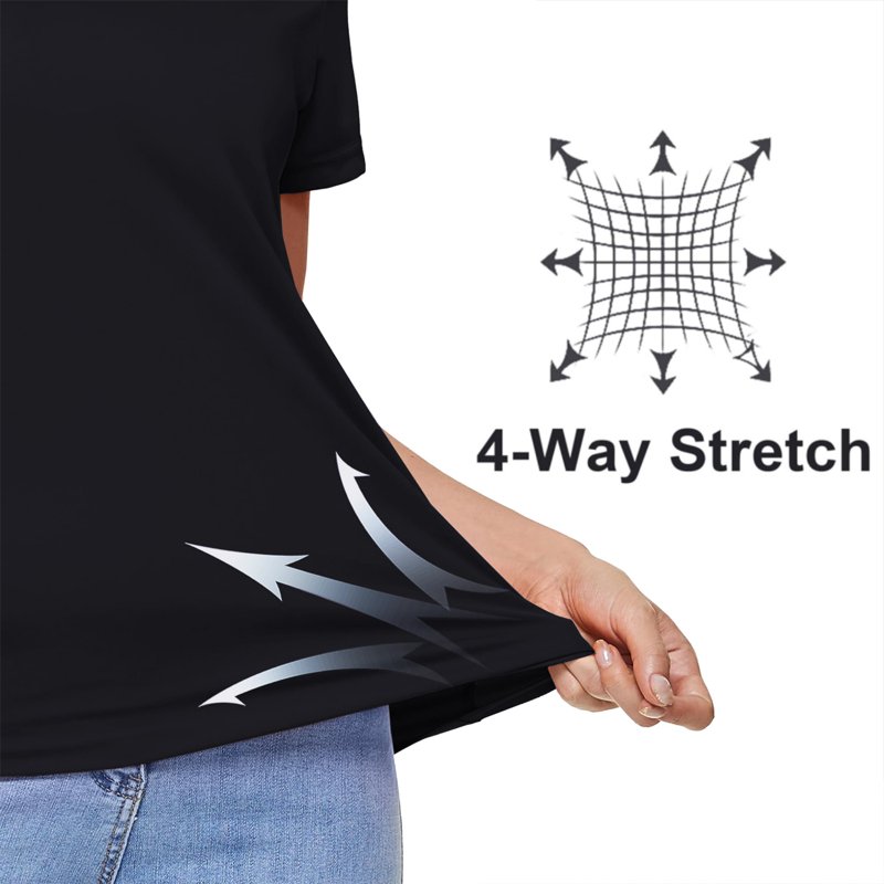 Xidunhg Women's Plus Size T-Shirts 3-Pack Black/White Crew Neck Tees Soft Stretch Cotton Basic Tops All-Season Bundle