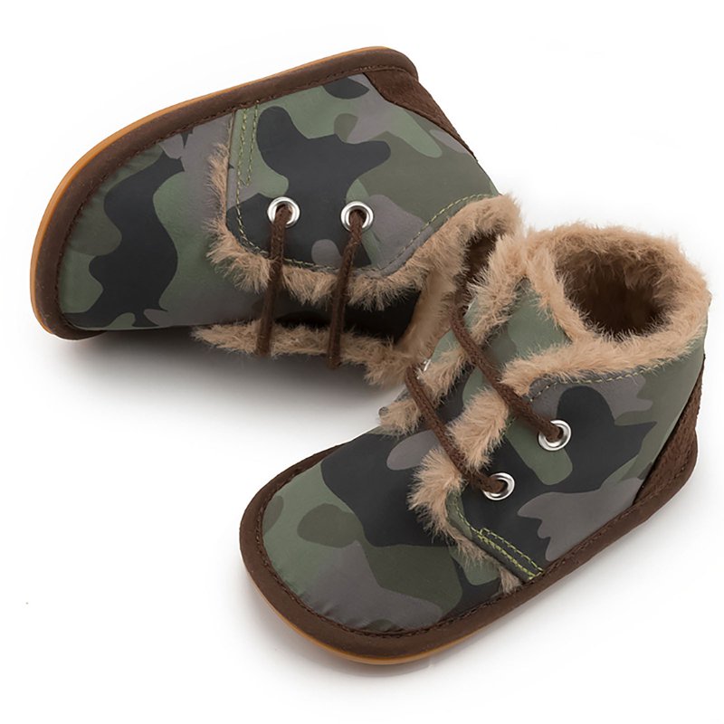 XIYON Toddler Shoes Girls Boys Baby Winter Shoes For Walking Warm Infant Shoes With Rubber Sole Baby Shoes For 0-6 Months