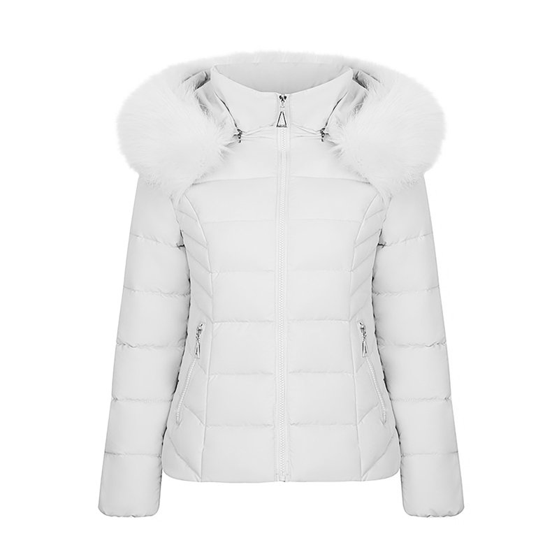 Xysaqa Women's Hooded Winter Coat Down Thicken Quilted Puffer Jacket Warm Parka Coat Warm Overcoat Outerwear with Pocket M-3XL
