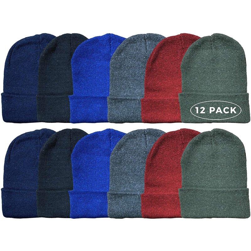 Yacht & Smith 12 Pack Of Winter Beanie Hats Bulk For Men Women Kids Wholesale Winter Hat Beanies