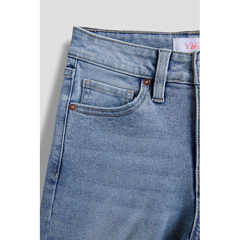 YMI Jeans Girls Wide Leg Mega Cuff Raw Hem