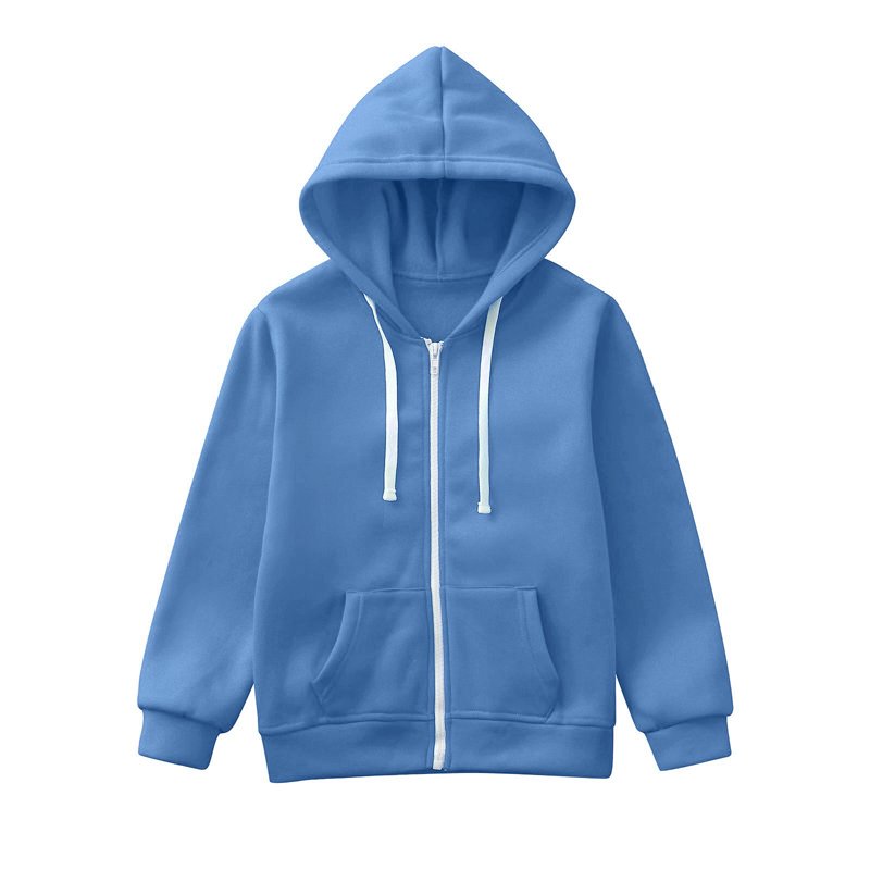 Yocbz Boy's Cold Weather Sweaters & Sweatshirts Boys Sweatshirt Fleece Lined Zip Hoodie Winter Jacket For Boys Blue 11-12 Years