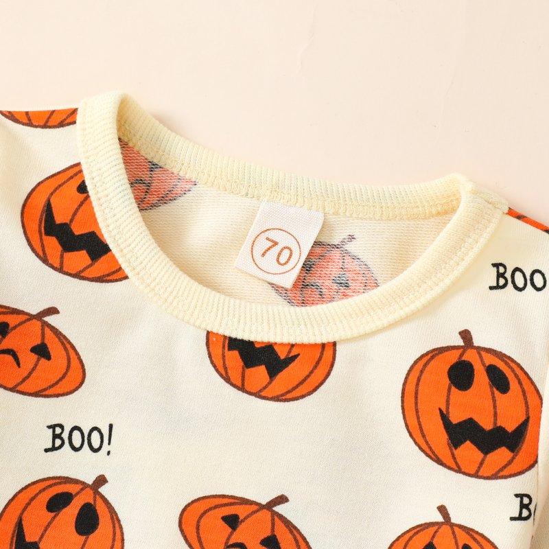 Younger Tree Baby Halloween Pumpkin Clothes Outfits Toddler Boy Girl Long Sleeve Sweatshirt Tops Pants Set