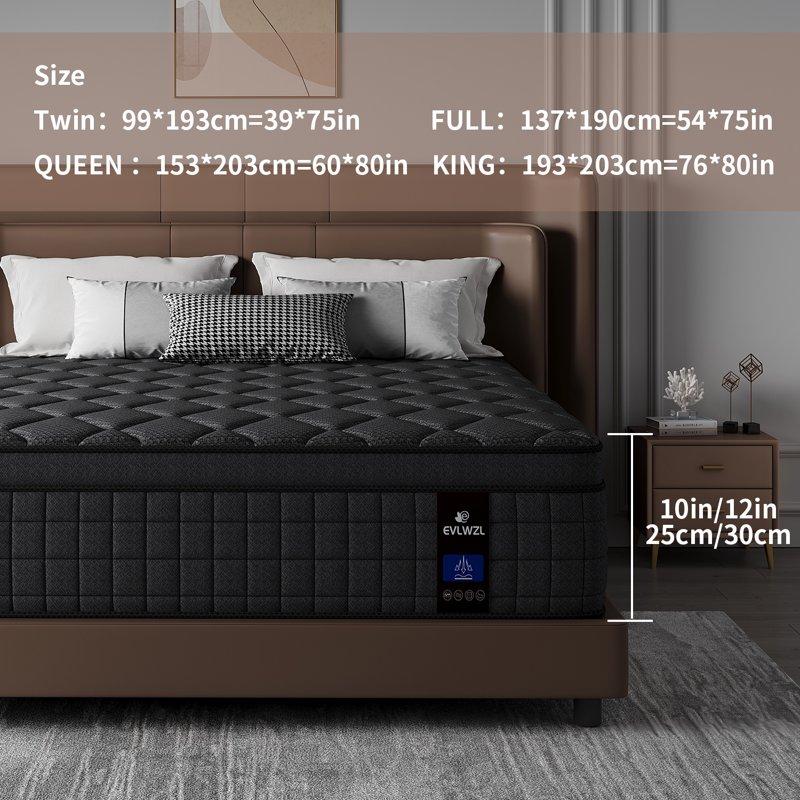 12 Inch Queen Mattress Medium Firm Hybrid Queen Mattresses Memory Foam Mattress In A Box With Individually Wrapped Pocket Springs Reinforced Edge Support Pressure Relief Motion Isolation