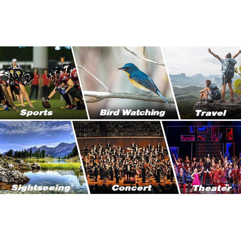 12X40 Binoculars For Adults HD High Powered Binoculars Waterproof Binoculars For Bird Watching Hunting Camping Black