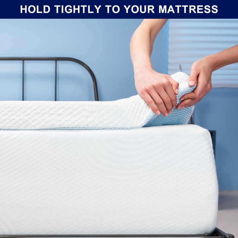 2 3 Or 4 Inch Gel-Infused Memory Foam Mattress Topper With Removable Fitted Cover (4 Inch King)