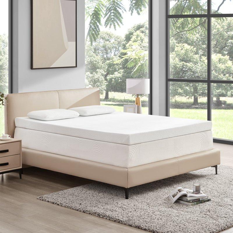 2 3 Or 4 Inch Gel-Infused Memory Foam Mattress Topper With Removable Fitted Cover (4 Inch King)