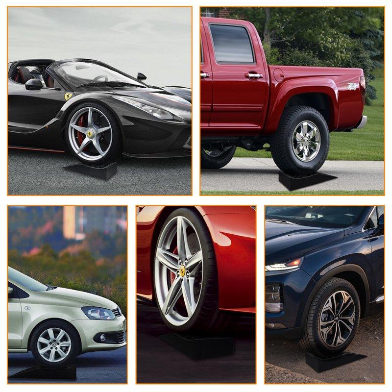 2 Pack Car Ramp Car Ramp For Oil Change Lift And Vehicle Maintenance Heavy Duty Tire Ramps For Low Chassis Cars And Support Jack 17''x9.25''x3.15''