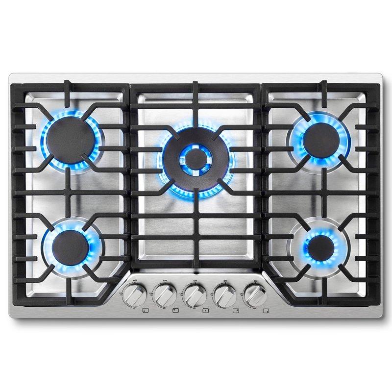 30 Inch Gas Cooktop Sunmaki 5 Burners Gas Stovetop