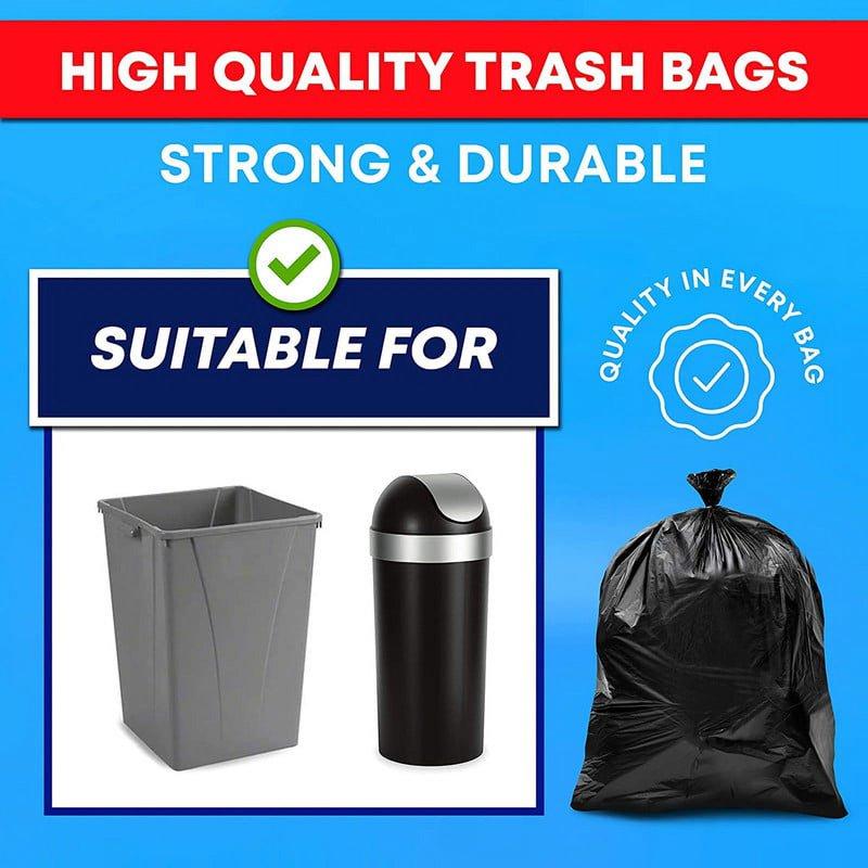 33 Gallon Trash Bags (100 Count) Garbage Bags 30-32 Gallon High Density Bags With Tying Ropes