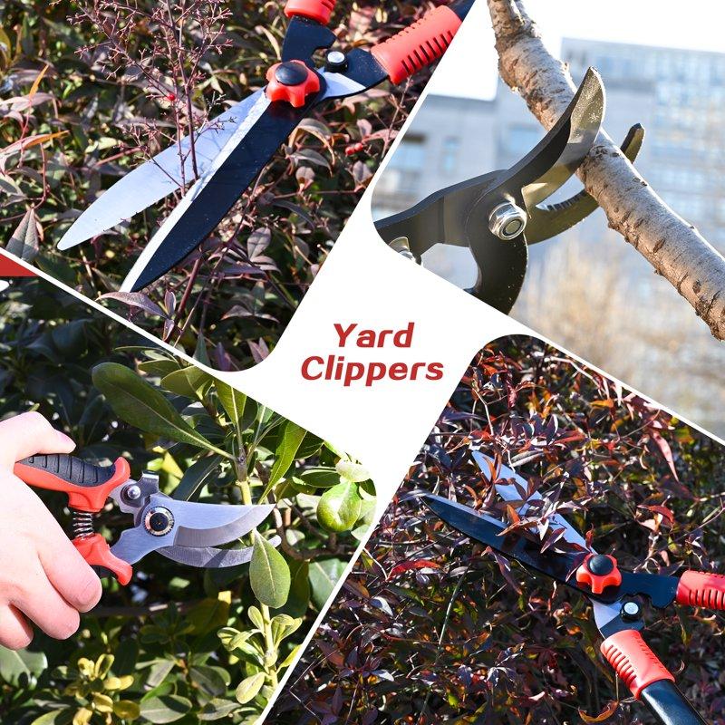 3PCS Loppers Shears Pruners Set Heavy Duty Tree & Shrub Care Kit For Yard Lawn & Garden Professional Branch Cutter Tree Trimmer For Indoor & Outdoor Gardening