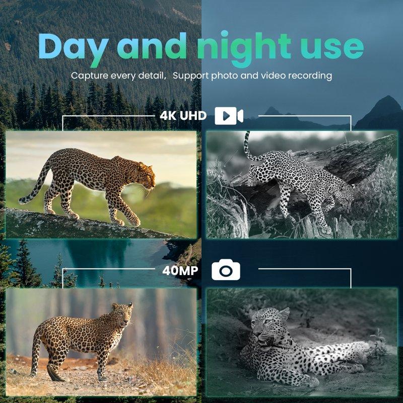 4K Night Vision Goggles For Adults – FETERVIC Digital Infrared Binoculars With Camera 2000FT Long Range 3'' Screen Rechargeable 5000mAh Battery 64GB Card For Hunting Camping Wildlife & Surve