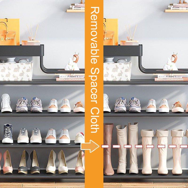 5-Tier Free Standing Shoe Rack 30.9 Inches Shoe Shelf Entryway Shoe Organizer Storage Cabinet Black