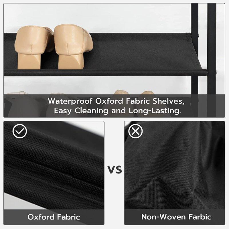 5-Tier Free Standing Shoe Rack 30.9 Inches Shoe Shelf Entryway Shoe Organizer Storage Cabinet Black