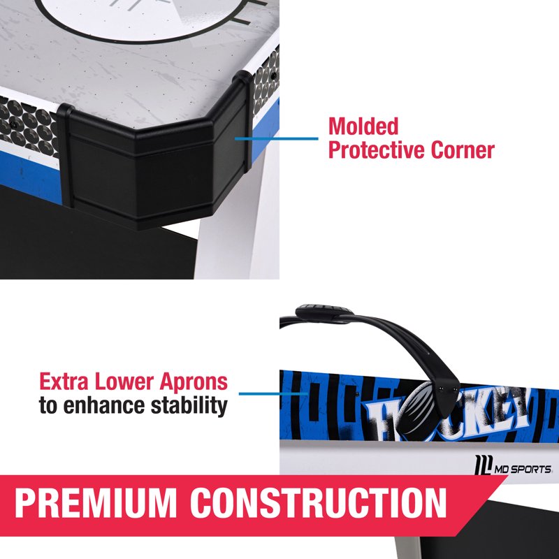 54" Air Hockey Table Set Overhead Electronic Scorer 2 Pushers 2 Pucks By MD Sports