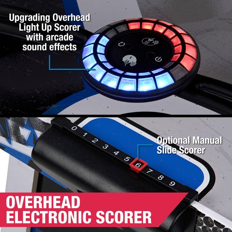 54" Air Hockey Table Set Overhead Electronic Scorer 2 Pushers 2 Pucks By MD Sports