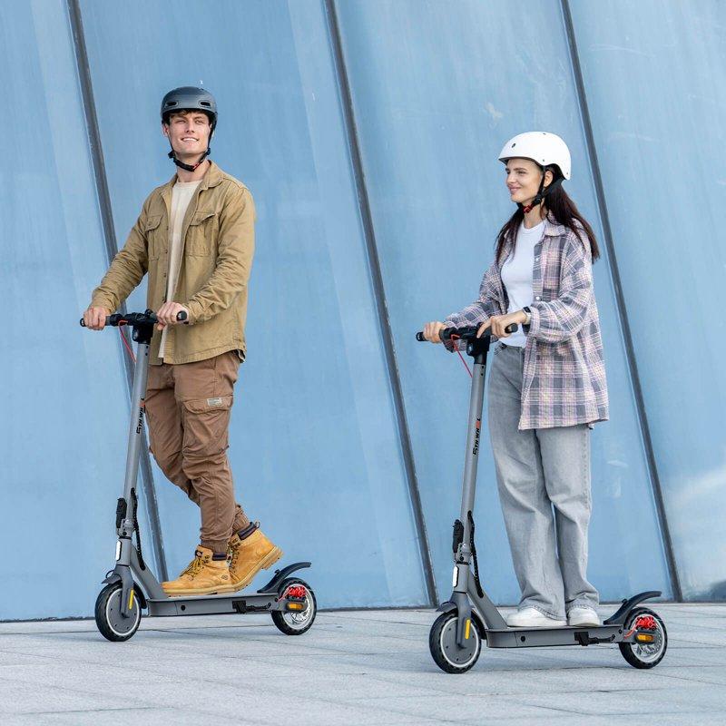 5TH WHEEL W09S 350W Electric Scooter With Turn Signal 8.5” Solid Tires 18mph & 20Miles Range Folding Commuting E-Scooter For Adults With APP Control