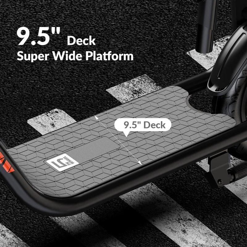 5TH WHEEL W18S 450W Motor Electric Scooter For Adults With Seat And Carry Basket 36V 20Miles Range & 15.5Mph 12" Foldable E Scooter For Commuting