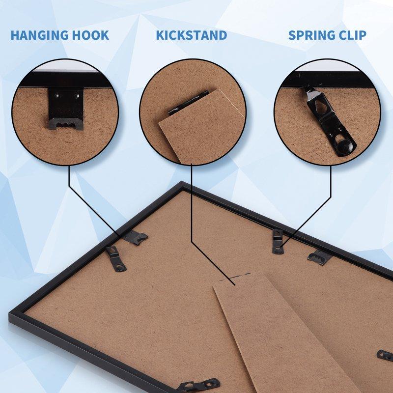 8x10 Picture Frames Set Of 18 Multi Photo Frames 8 By 10 Bulk For Wall Hanging Or Tabletop Display Black