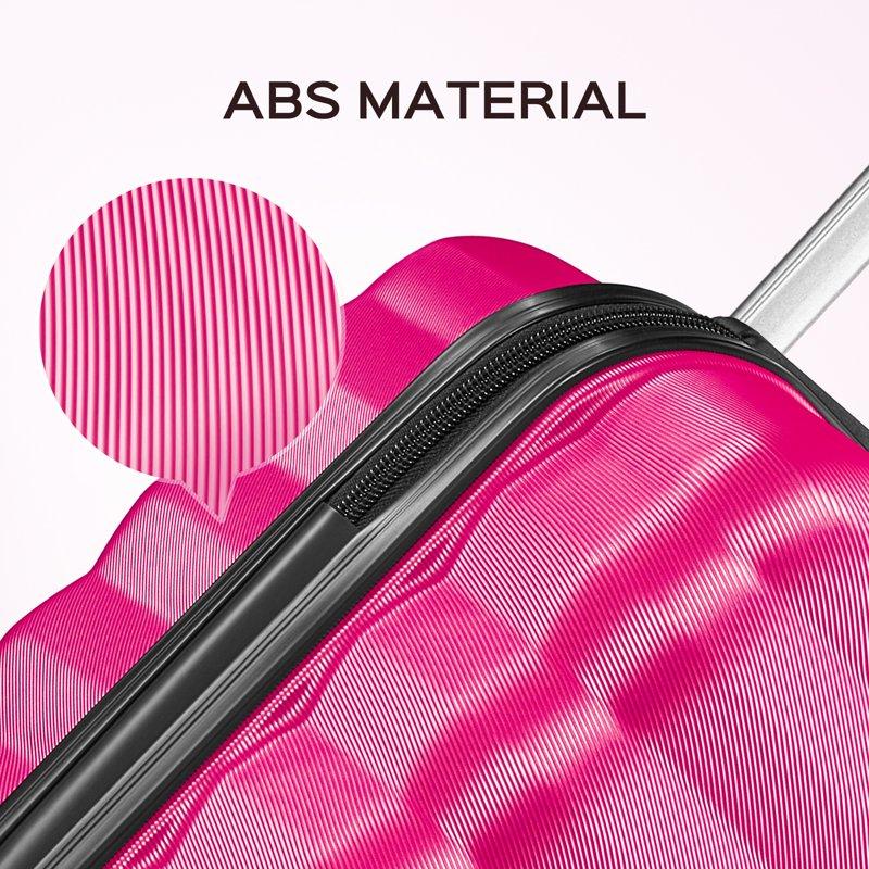 9 Piece Luggage Sets Hard 20 24 28 Inch Luggage With 6 Pieces Organize Bags Travel Suitcases Sets With Wheels Rose