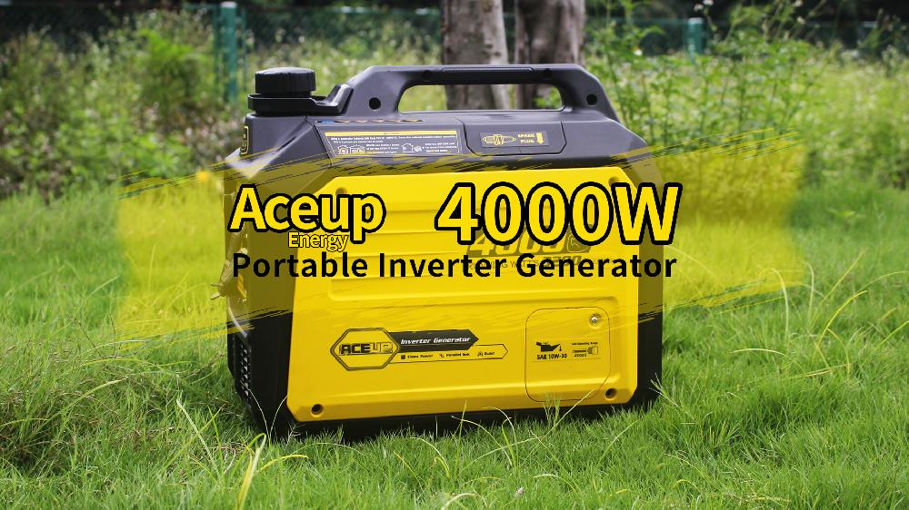 Aceup Energy 4000 Watt Portable Inverter Generator Gas Powered Generator Quiet For Home 3500W RV-Ready EPA Compliant