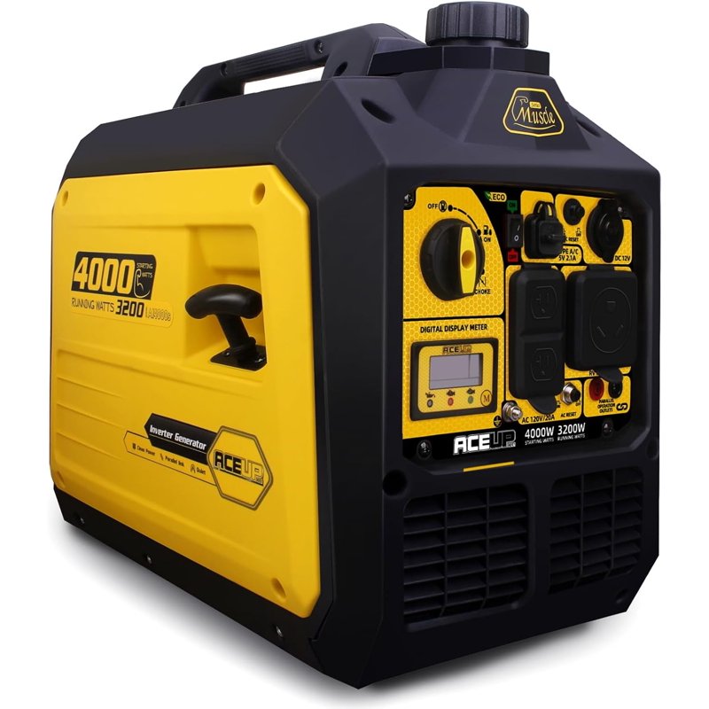 Aceup Energy 4000 Watt Portable Inverter Generator Gas Powered Generator Quiet for Home 3500W RV-Ready EPA Compliant