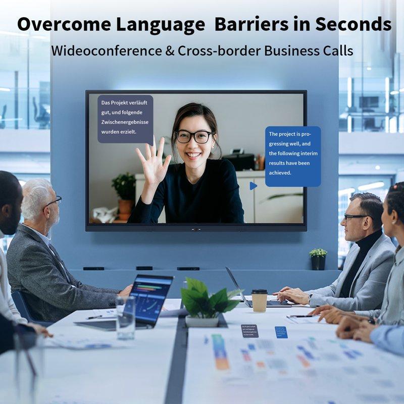 AI Translation Earbuds Real Time Wireless Bluetooth Headphones 144 Languages Two-Way Translator IOS & Android Compatible For Travel Business Learning Sports