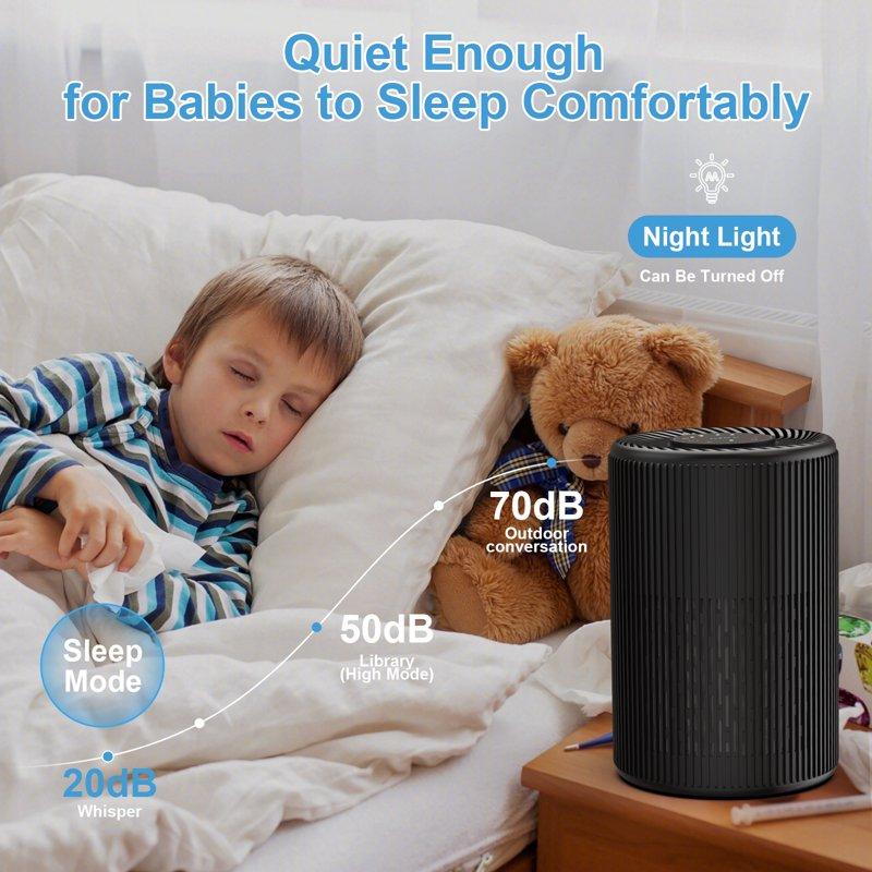 AIRFIRE HEPA Air Purifier For Home Up To 1300 Sq.ft Air Purifiers For Allergies And Asthma Bedroom Pet Dander&Odor Dust Pollen Wildfire/Smoke Model AP201 Black