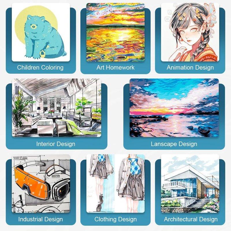 Alcohol Markers ANUNU 80 Colors Dual Brush Tip Art Markers Coloring Marker For Book Painting Card Making Christmas Gift