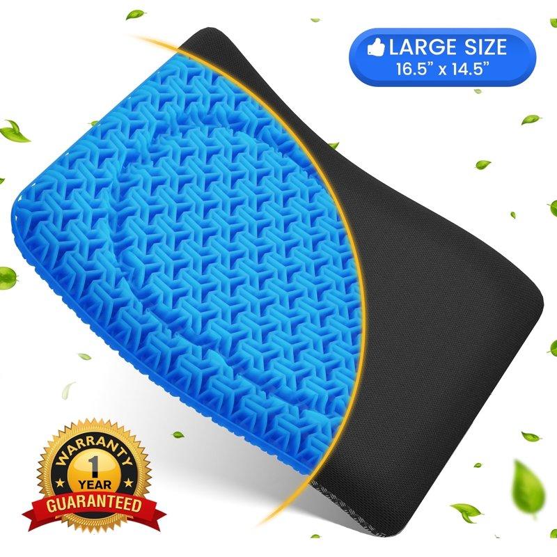 AOLIGO Gel Seat Cushion for Wheelchair Office Chair Car Seat Blue