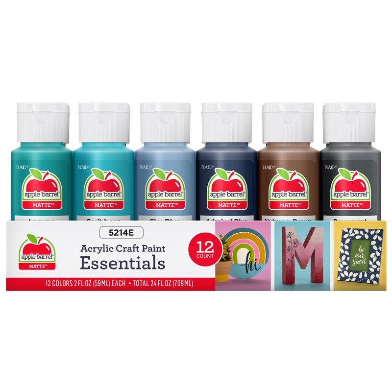 Apple Barrel Acrylic Craft Paint Matte Finish Essentials 2 Fl Oz 12 Pc