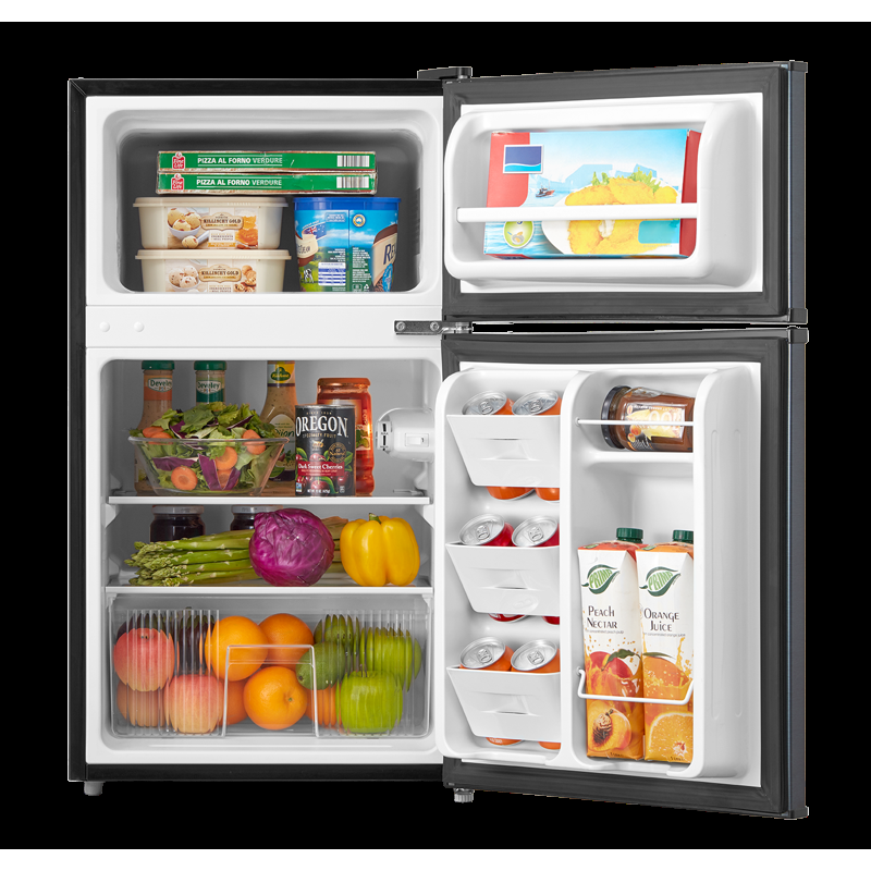 Arctic King 3.2 Cu. Feet Two-Door Mini Fridge With Freezer In Stainless Steel