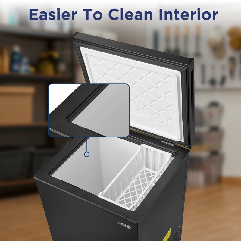 Arctic King 5.1 Cu Ft Chest Freezer Convertible Black