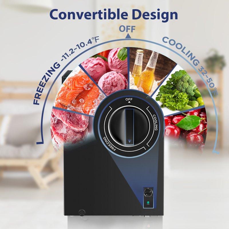 Arctic King 5.1 Cu Ft Chest Freezer Convertible Black